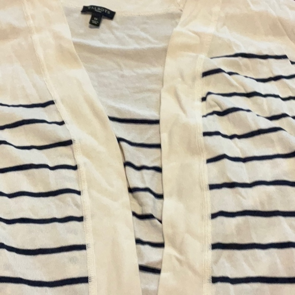 Talbots striped cardigan